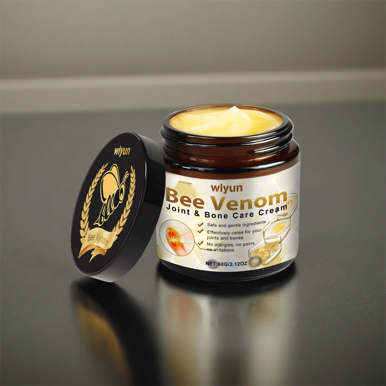 【3 bottles】Bee Venom Treatment Cream,New ProfessionalBee Venom Repair Cream,Bee Venom Cream for All Body Parts  Bee Venom joint be evenom wart removal Cream