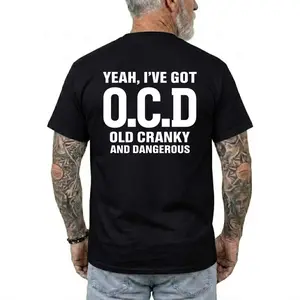 I've Got OCD Old Cranky And Dangerous T-shirt, Funny Shirts, Humour Tee, Grandpa Gifts, Casual Menswear