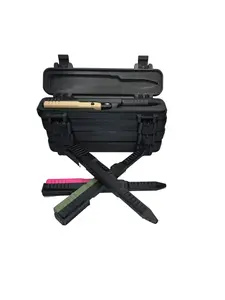⚙️Slide-Action EDC Pen Refillable – Black Barrel with 4 color options | Black Case | Safety Lock | Perfect for Collectors