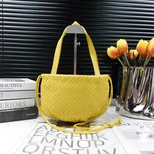 Pre-owned Bottega Veneta Calfskin Shoulder Bags THE BULB Yellow Shoulder Bag T10256356