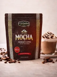 Cafe Divina Mocha Premium Coffee Infused with Reshi 280 Mg 17 Sobres Por Paquete Rich Mocha Flavor