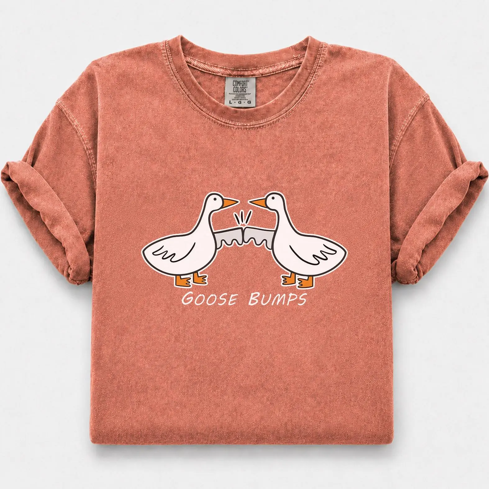 Comfort Colors Goose Bumps Shirt, Funny Goose Shirt, Animal Pun Graphic Tee, Gift for Goose Lovers