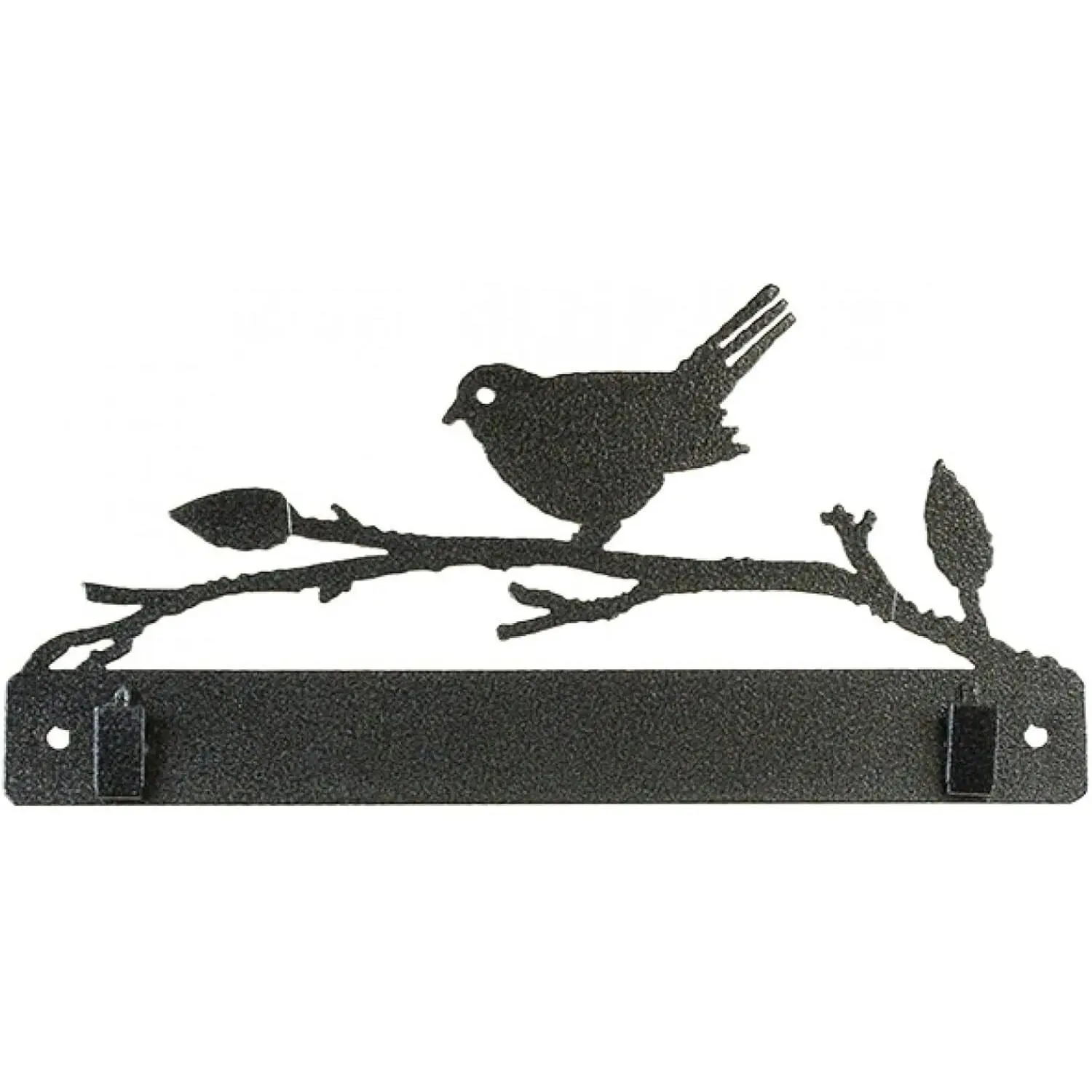 10in Bird On Branch With Clips Quilt Hanger, Black