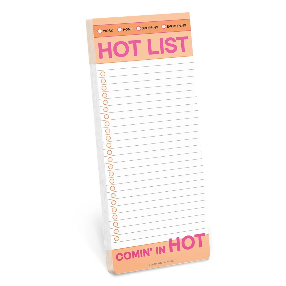 Knock Knock Compact Daily Task Planner Pad - Office Stationery with Lined Paper, 50 Sheets, Check-Off Boxes, Goal-Setting Message, Quirky Look for Daily Use Task Planning