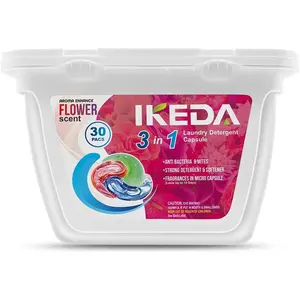 Ikeda Laundry Detergent Pods | 3 in 1 Aroma Enhance Forest Scent | Fragrance In Micro Capsule | 30Counts 10g Each Pod | 10.5 oz 1 PACK