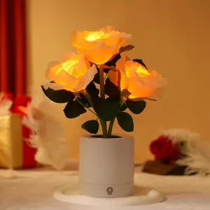 Forever Flower Lamp Touch Lamp, Dimmable Table Lamp Rose Lamp Flower Decor for Bedroom Bedroom Living Room, Birthday Gifts for Her