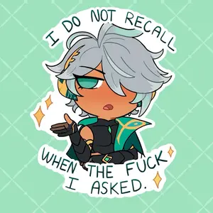 Genshin Impact Silly Stickers - Waterproof Glossy Vinyl Character Stickers - Size 2-2.5 Inch - Fun and Whimsical Decor for Electronics vinyl sticker decorative sticker