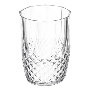 16 oz. Clear Stripe Round Disposable Plastic Tumblers