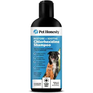 Chlorhexidine Cat & Dog Seasonal Itch Relief Shampoo, for Allergies, Itching, Skin and Coat Supplement, Helps Shedding, Hot Spots, Deodorizing Dog Shampoo & Grooming Supplies,16oz
