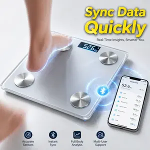 Smart Scale for Body Weight BMI Monitor & Smartphone App for Body Fat Percent,Bluetooth Digital Bathroom Weighing Easy Toggle Healthcare Mechanism, Can reflect physical parameters: Body fat, BMI, body protein, muscle mass,