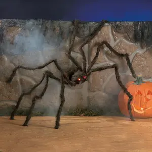 Hairy Spider with Light-Up Eyes Halloween Decoration