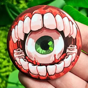 Eye In Mouth Button