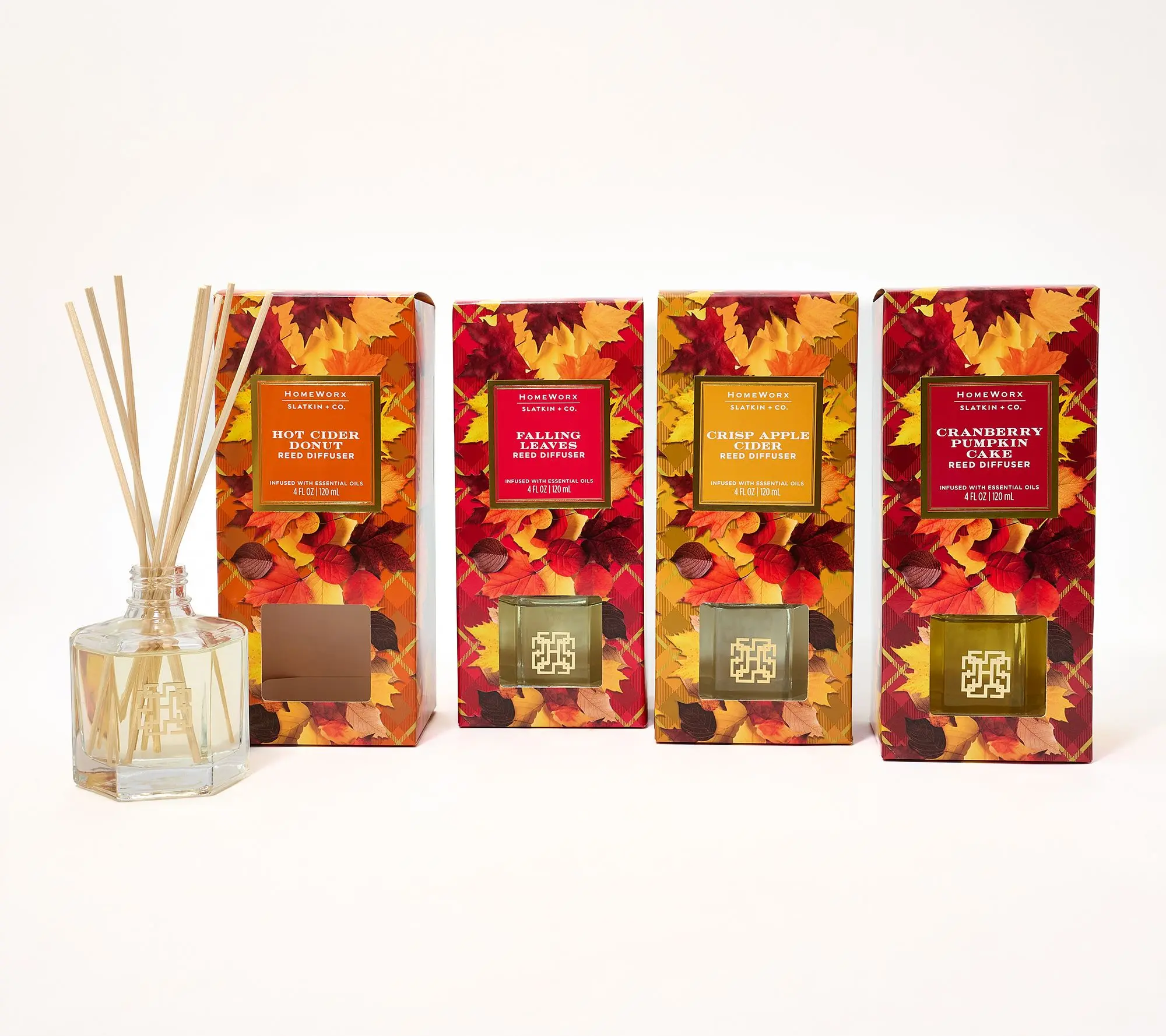 HomeWorx by Slatkin + Co. S/4 A Trip To The Cider Mill Reed Diffusers