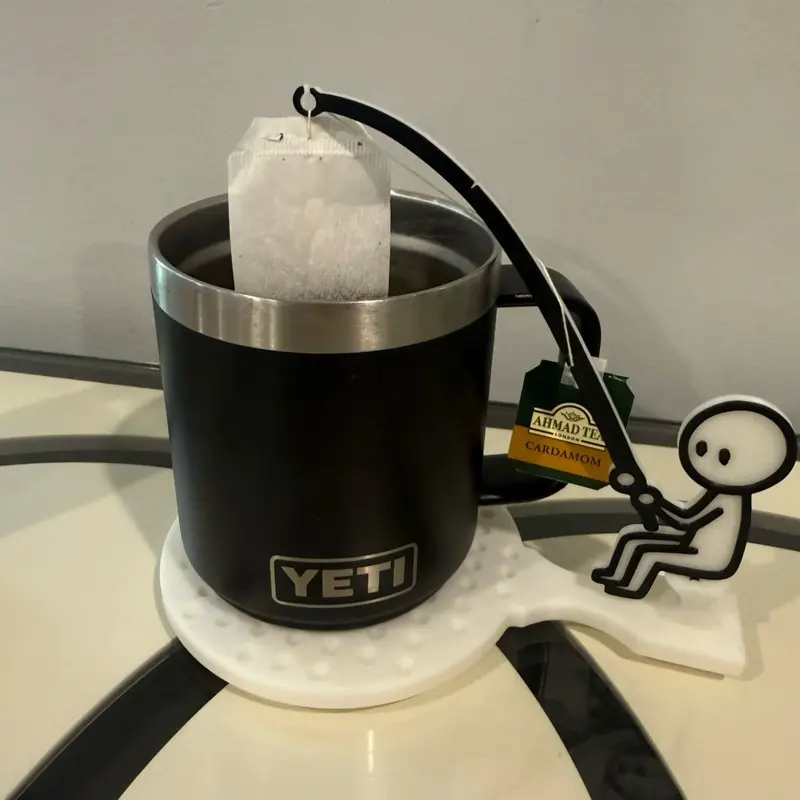 Fishing Tea Bag Coaster Holder, Kitchen Tableware Accessory
