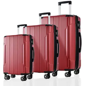 Hard shell luggage set consisting of 3 rotating suitcases with TSA locks, lightweight 20 '' 24 '' 28 '', high appearance and durability, higher safety, and super worry free