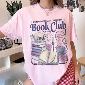 Anti Social Book Club Shirt, Romance Reader Tshirt, Anti Social Reader, Introverted Reader Tee, Bookish Shirt For Book Lover