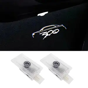 High Brightness  Car LED Door Logo Compatible for 300 300C 300S 2005-2024,Ghost LED Projector Laser Courtesy Step Shadow Light Accessorie 2pcs