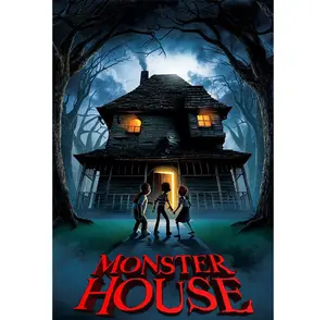 Monster House Movie Poster, Poster Classic Movie Posters Prints Vintage Wall Art for Living Room Room Decor Wall Decor Gift