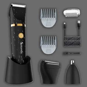 Men's Body Hair Trimmer,3 in 1 Electric Groin Hair Trimmer,Rechargeable Shaver Razor, Portable Hair Trimmer, Multifunctional Hair Trimmer,Waterproof Hair Removal Device,Gift for Him
