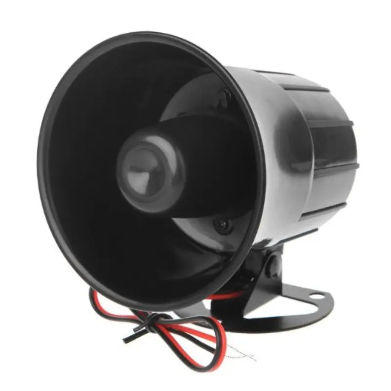 12V 15w Wired Car Alarm Siren, High-Power Security Horn, Home Visit Alert Speaker, Model Tz424-4, Effective Theft Deterrent Device
