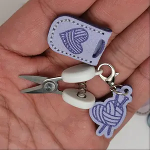 2-Pack Mini Scissors Set with DIY Charms, Elegant Sewing Scissors Kit, Perfect Gift for Friends, Portable and Convenient