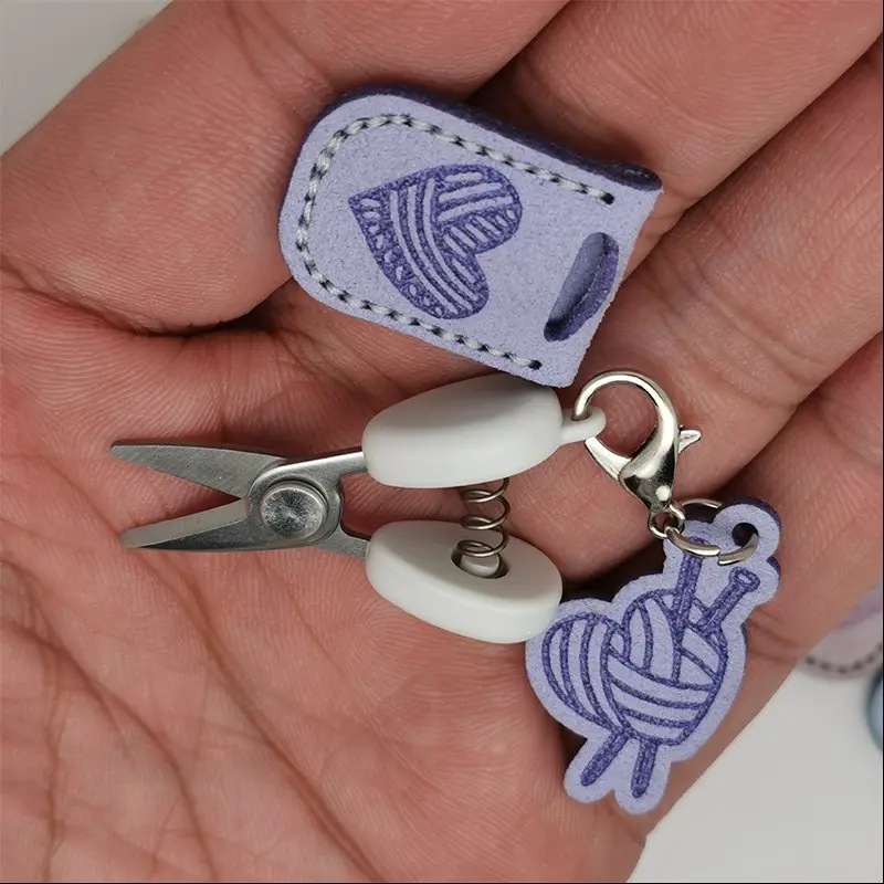 2-Pack Mini Scissors Set with DIY Charms, Elegant Sewing Scissors Kit, Perfect Gift for Friends, Portable and Convenient, Sewing Craft Kit