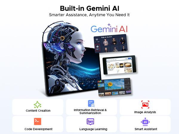 P10 10.1" Android 16 Tablet with Keyboard & Pen, case, 48GB+128GB, 7000mAh, 90Hz Display, Unisoc T310 Quad-Core, Dual Speakers, Gemini AI Tablet, Blue