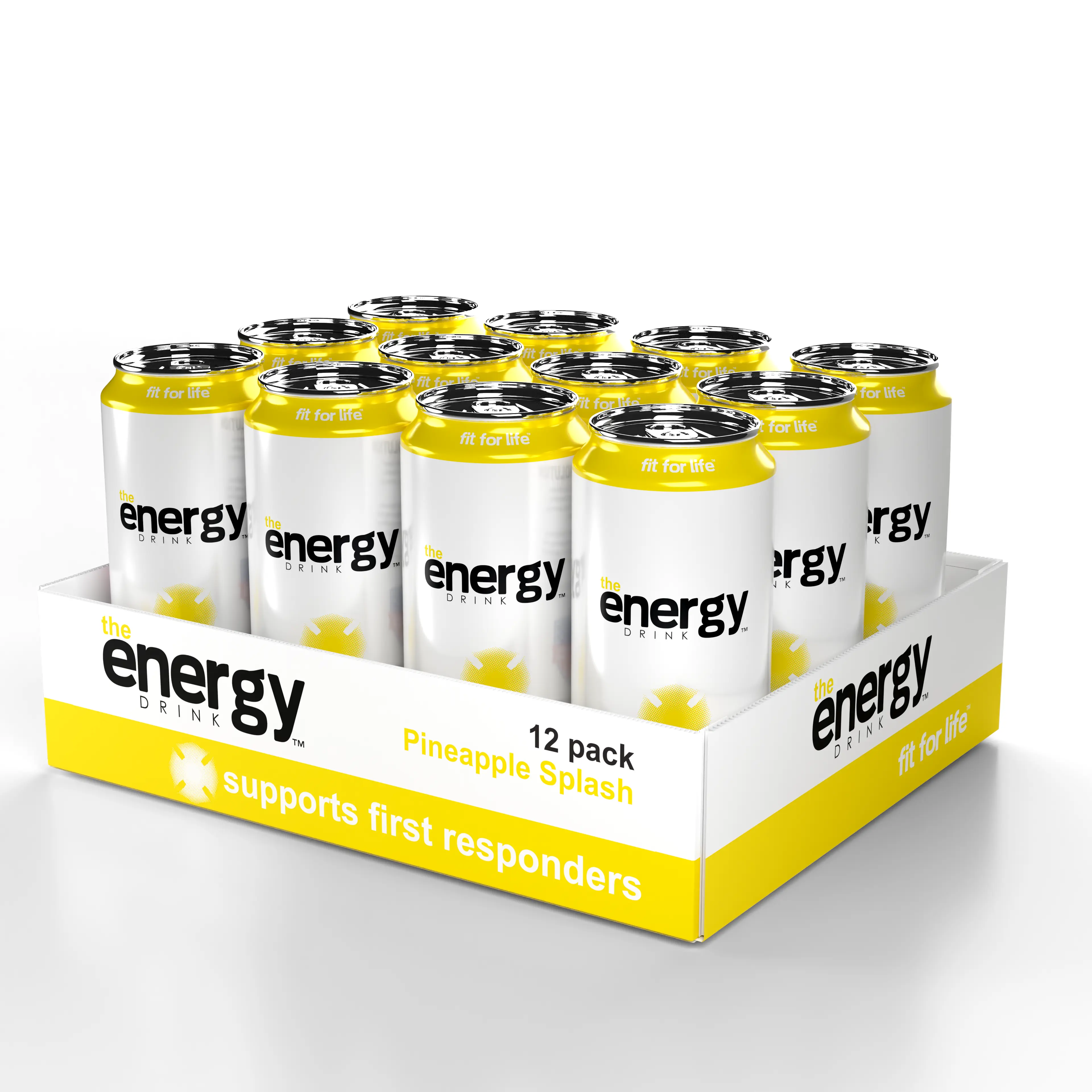 the Energy Drink Pineapple Splash 12 Pack Beverage Natural Vitamin Sport Flavor Sugar