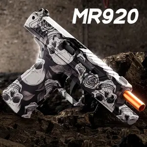 "MR920 New Toy Gun Soft Bullet Gun Pistol [Upgraded Version Of The Continuous Hair] Emy Hanging, Continuous Hair For A Single Shell Throwing, Toy Foam Shockwave, Outdoor Sports Shooting Games "