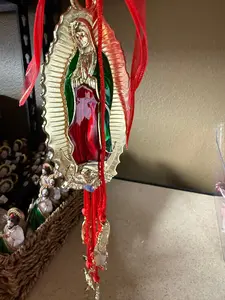 Virgen de Guadalupe Hanging Charm (Red Devotional Protection Amulet) ✨