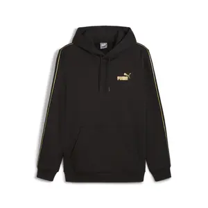 PUMA Mens Essentials Tape Minimal Gold Hoodie Casual Outerwear Casual - Black
