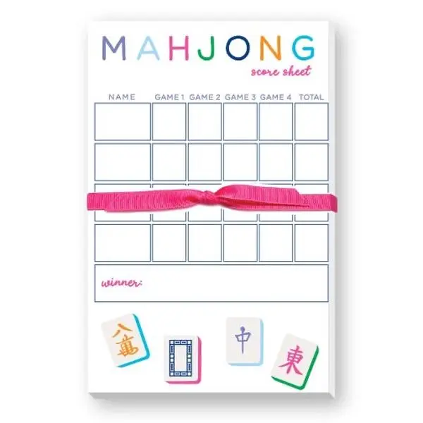 Mahjong Score Sheet Notepad