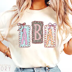 Comfort Colors®ABA Therapy Valentines Day Shirt, Coquette Valentines Registered Behavior Technician Shirt, BCBA Applied Behavior Analysis Bow Tee