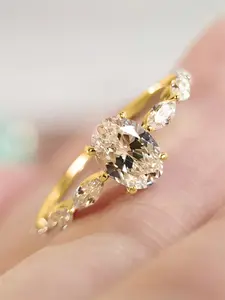 1 PC Elegant Cubic Zirconia Ring For Women For Valentine's Day Gift Wedding Engagement Anniversary Party Band Jewelry Artificial Zircon Ring Cz Ring