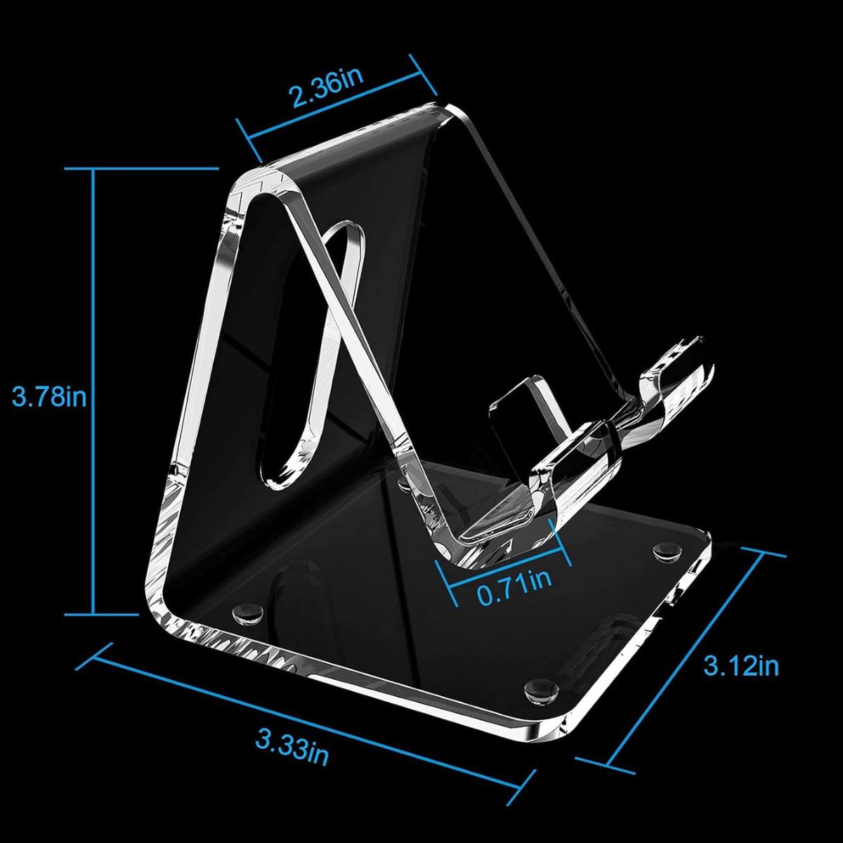 Clear Acrylic Phone Stand Portable Desk Holder Universal Smartphone Tablet Stand Clear Acrylic Phone Stand Portable Desk Holder Universal Smartphone Tablet Stand