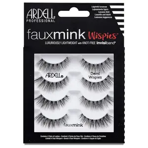 Ardell Faux Mink Lashes Demi Wispies Multipack, Natural-Looking False Eyelashes, 4 Pairs, 1 Pack