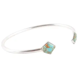 Barse Artisan Crafted Composite TurquoiseMirror Cuff