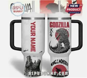 Godzilla King Of The Monsters Custom Name Tumbler 40Oz Coffee Cup
