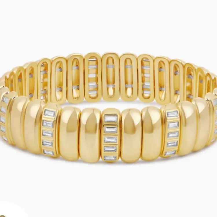 Tube Stretchy Pave Alt Bracelet