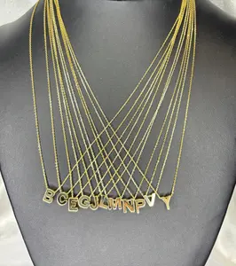 Elegantes 10k Gold Letter Chains- Luxurious & Versatile Jewelry for Any Occasion