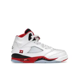 Jordan Kid's 5 Retro Fire Red Black Tongue (2025), from StockX