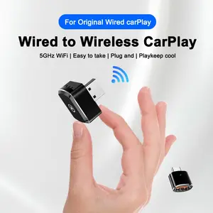 2-In-1 Wireless Carplay Android Auto Adapter for iPhone, Plug-And-Play Carplay Adapter, Wired to Wireless Conversion, M39 Model