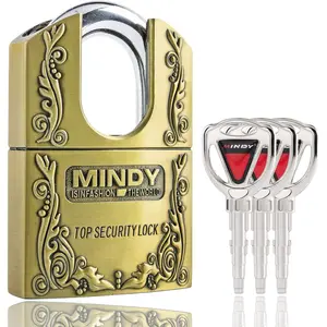 3 Keys 40mm Heavy Duty Warehouse Shrouded Hardened Keyed Padlock Top Security Lock