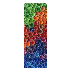 Color Palette Grid Yoga Mat, Modern Rainbow Color Design for Yoga and Pilates
