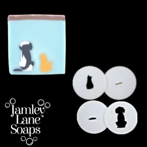 The Best Friends Set: Sitting Puppy & Sitting Kitty (4-Piece Extruder Disc Set)