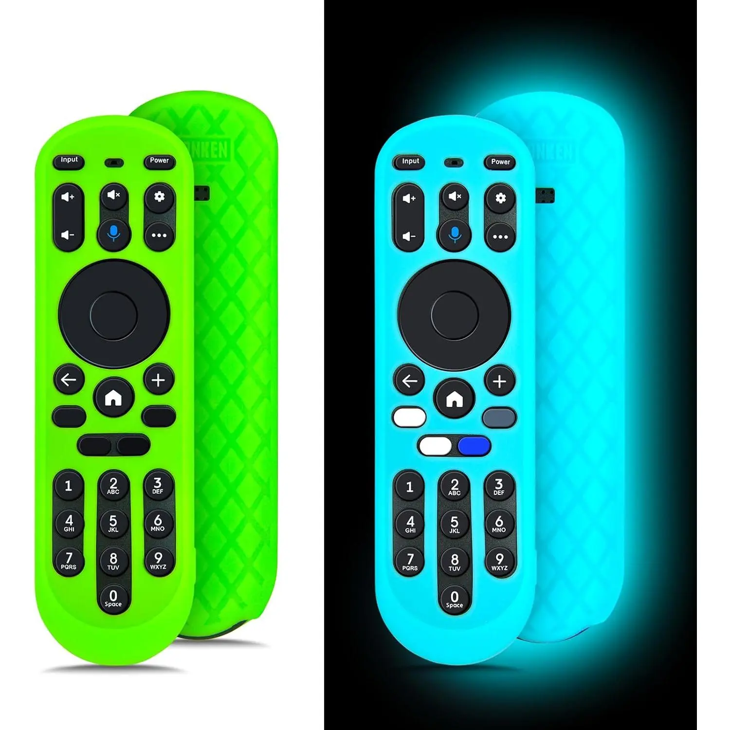 2-Piece Machine Washable Dust Cover & Protector Cover for Xumo TV Remote Control (764f0000100, CP-RC1NA-23, MG3-R34010) - Green+Blue Home Care Accessory