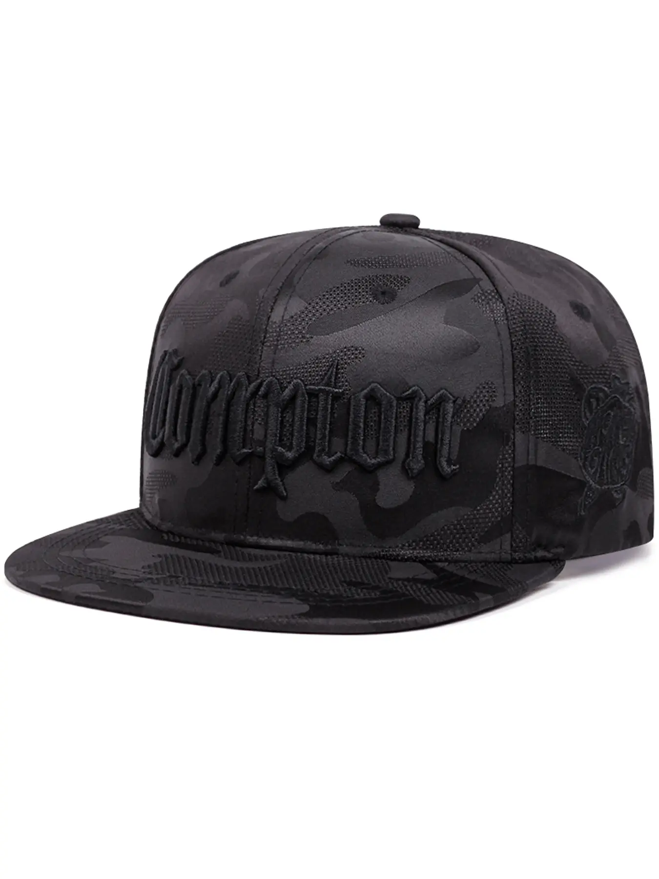 2025 Creative Fashion New Camouflage Snapback Hat Flat Edge Hat Compton Embroidered Outdoor Cycling Mountain Climbing Sports Skateboarding Hat Women's Daily Life Festival Party Wearing Decorative Sunshade Hat Street Pop Hip Hop Hat Adjustable Baseball Hat