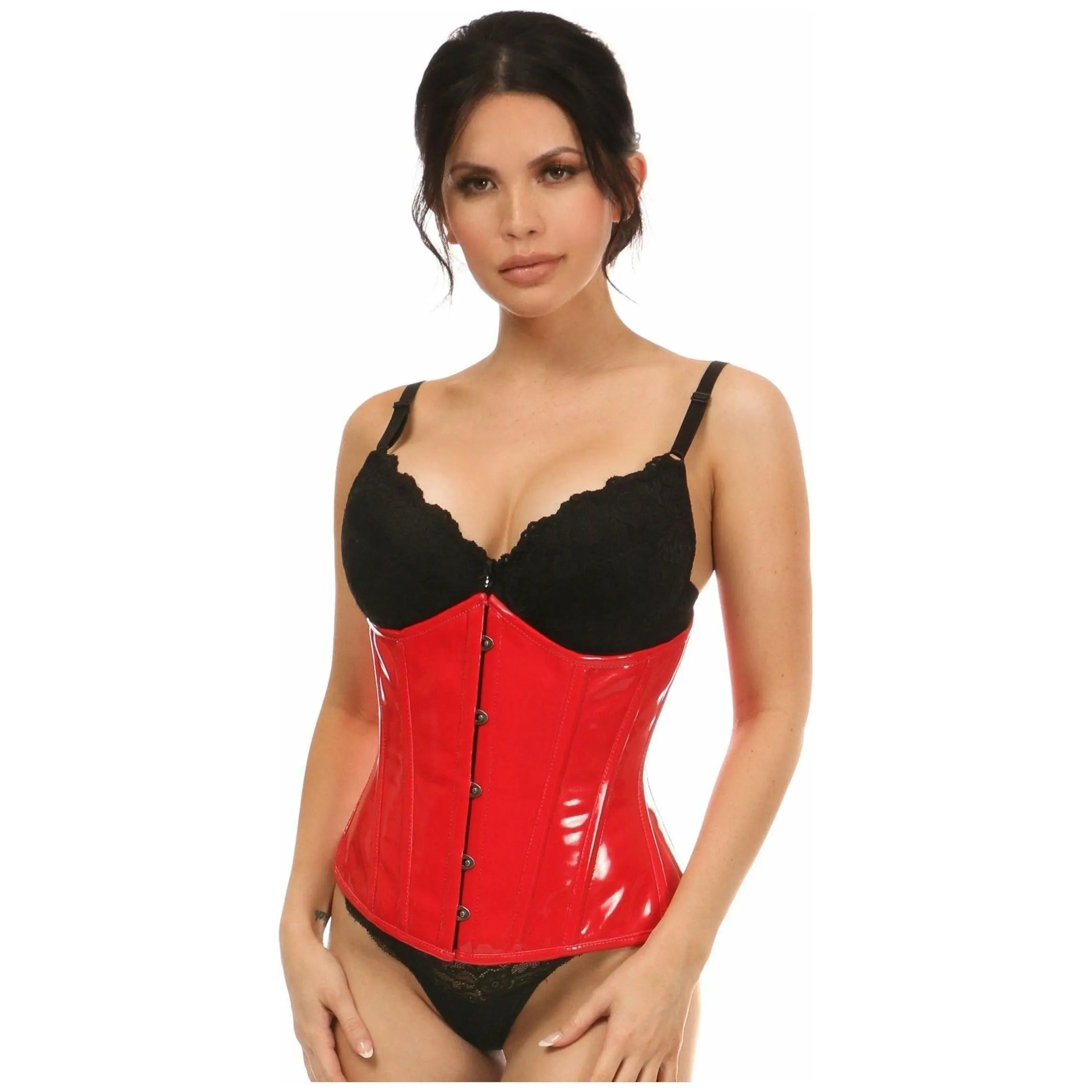 Lavish Red Patent Underbust Corset