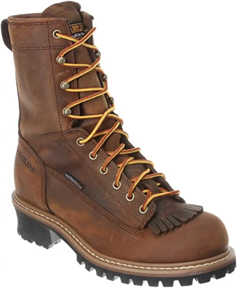Carolina Men's Waterproof Leather Logger Boots w/ Laces