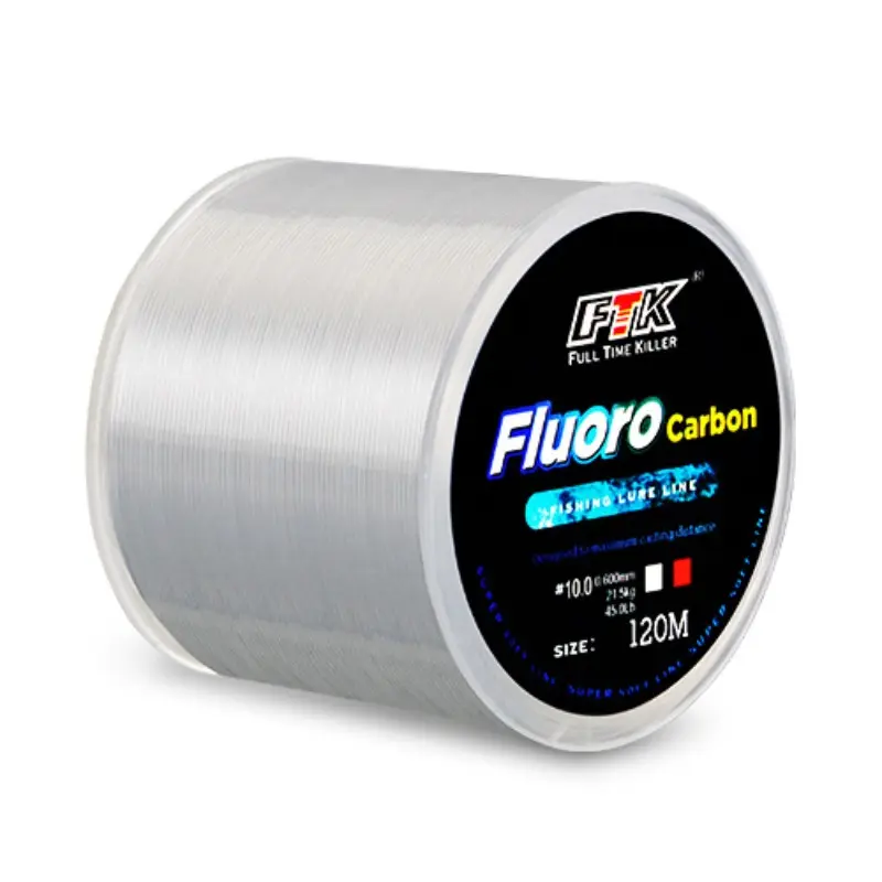 120m Fluorocarbon Coated Nylon Fishing Line, Fluorocarbon Leader, 6.7kg Breaking Strength, Low Visibility Invisible Design, Saltwater & Freshwater Use, Fishing Gear, Fishing Supplies